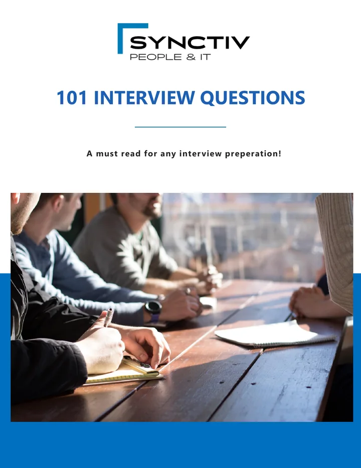 Cover van het e-book 101 Interview Questions van Synctiv